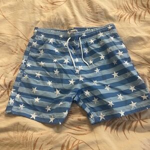 Trunks patriotic swim shorts , size L